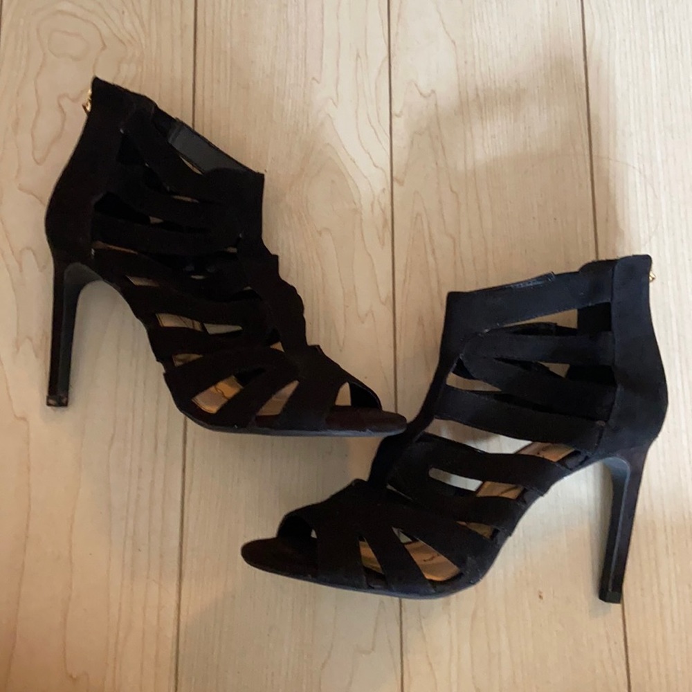 Suede CAGED HEELS